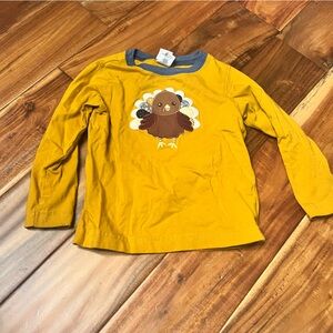 Toddler boy Ricrac & ruffles thanksgiving turkey shirt. Size 3t